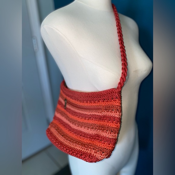 Croft and Barrow Orange cross body Crochet Bag - Picture 9 of 12